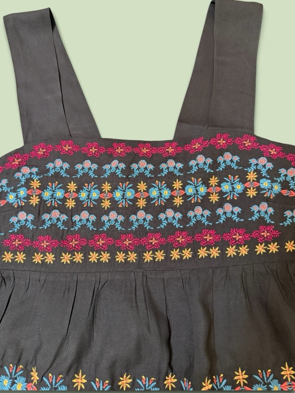 Natural Life Embroidered Boho Tank Top | Size Small - Picture 2 of 8